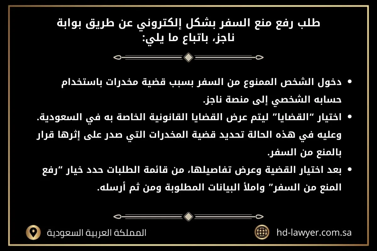 منع السفر مخدرات في السعودية