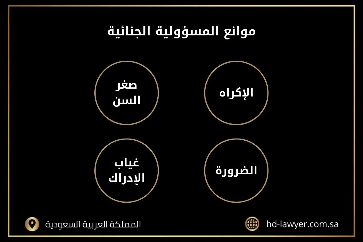 موانع المسؤولية الجنائية في النظام السعودي